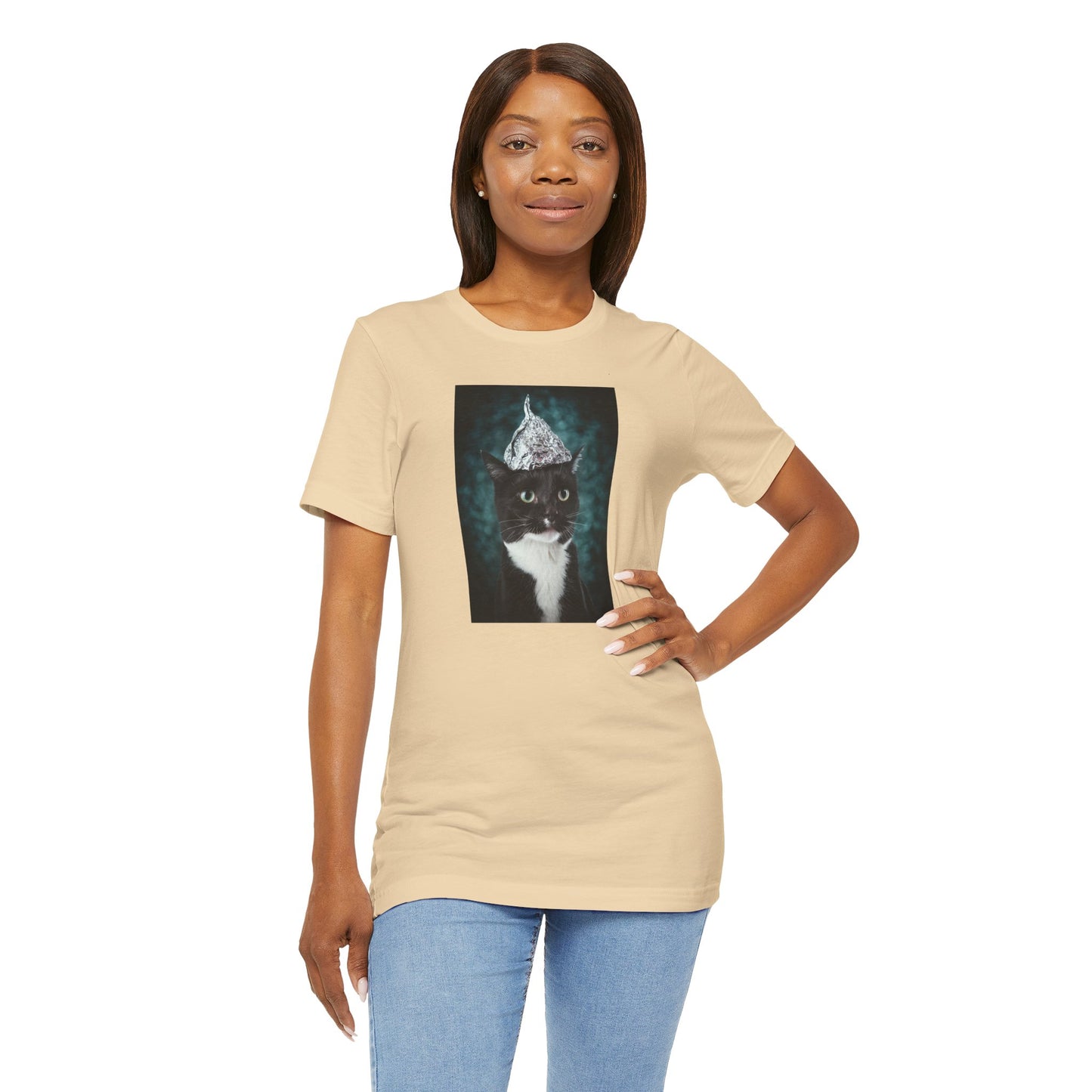 Tin Foil Cat Soft Unisex Jersey Short Sleeve Tee