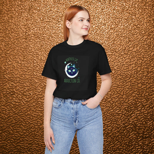 Worthless Cat Abduction Co Soft Unisex Jersey Tee