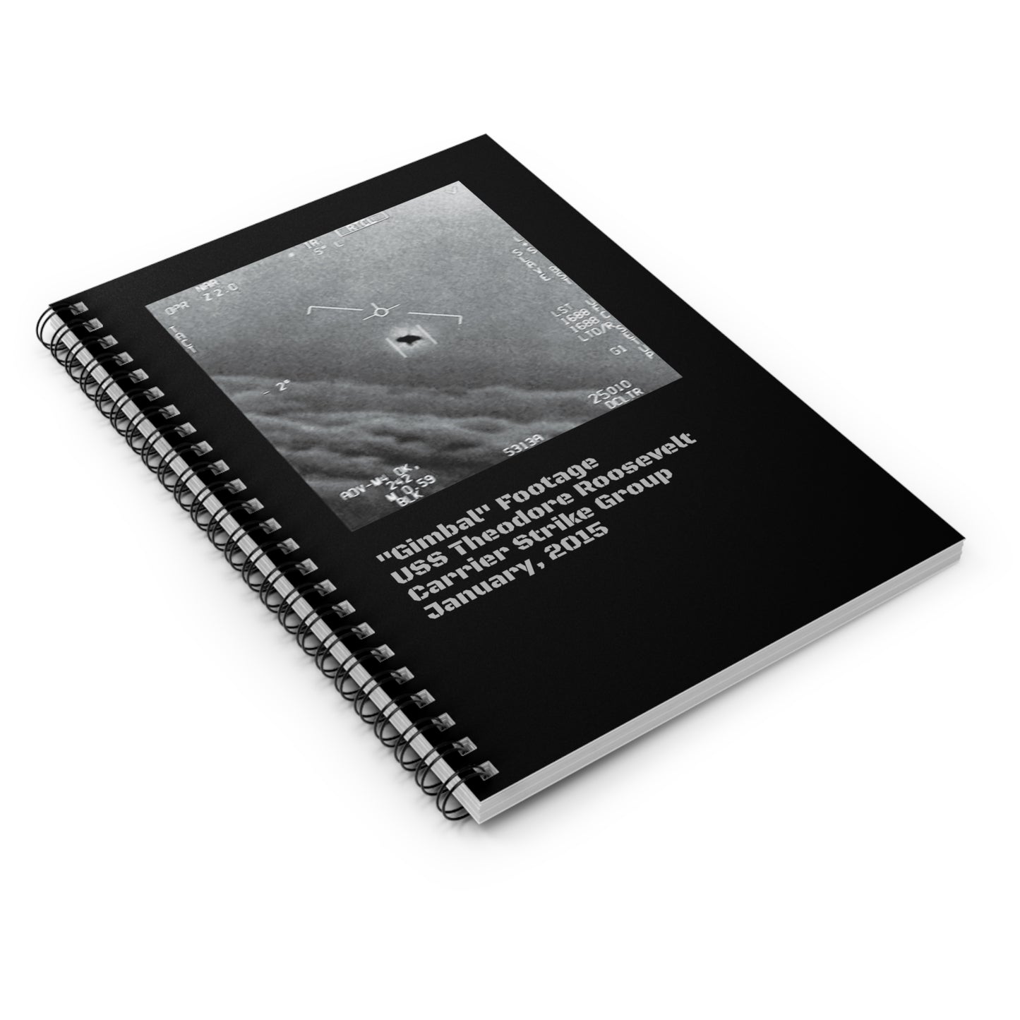 "Gimbal" UFO - Spiral Notebook - Ruled line pages
