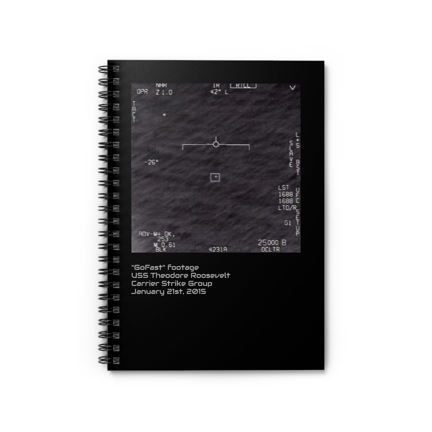 "GoFast" UFO- Spiral 6" Notebook - Ruled line pages
