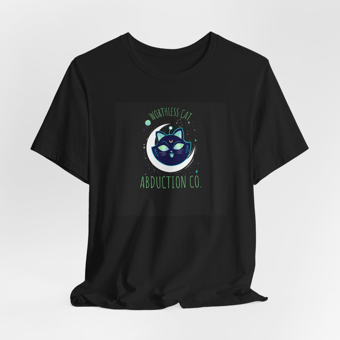 Worthless Cat Abduction Co Soft Unisex Jersey Tee