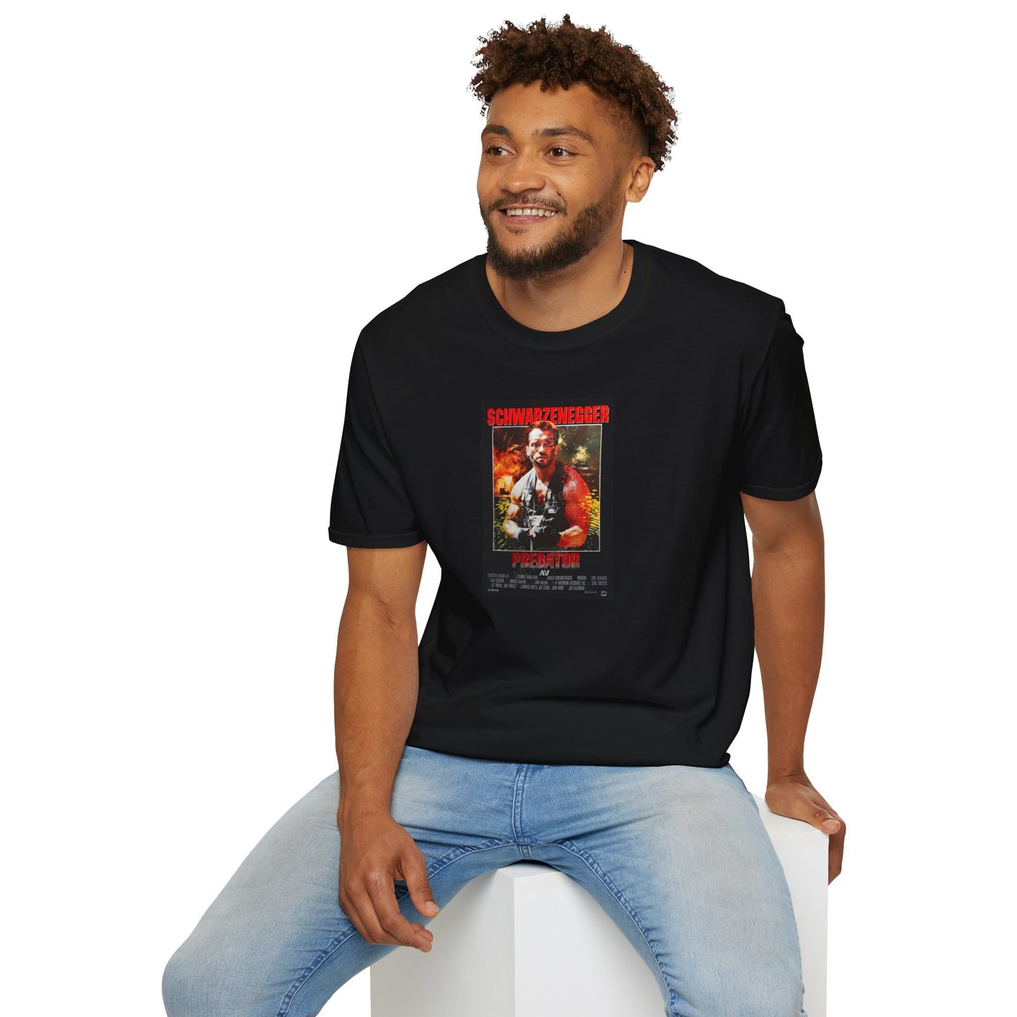 Predator Movie Poster in a Unisex Softstyle T-Shirt