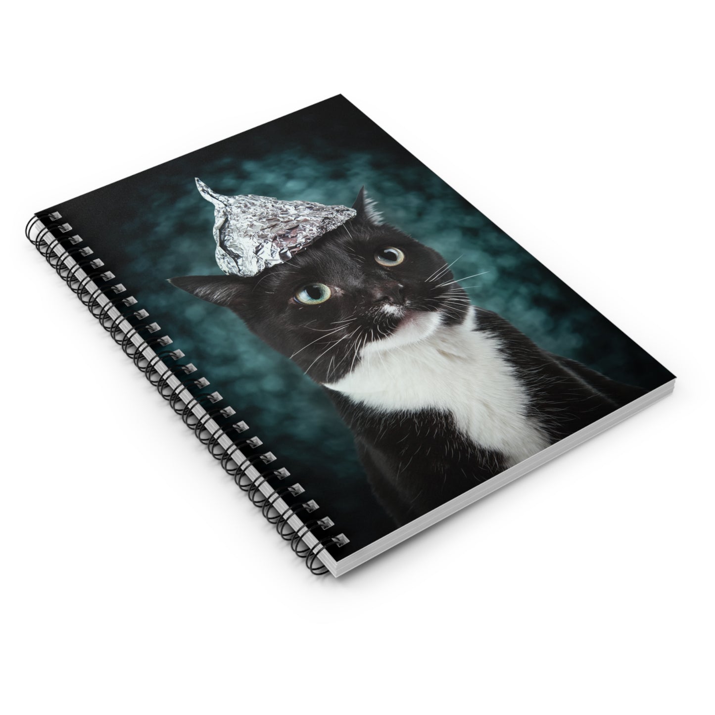 Tin Foil Cat - Spiral 6" Notebook - Ruled Line