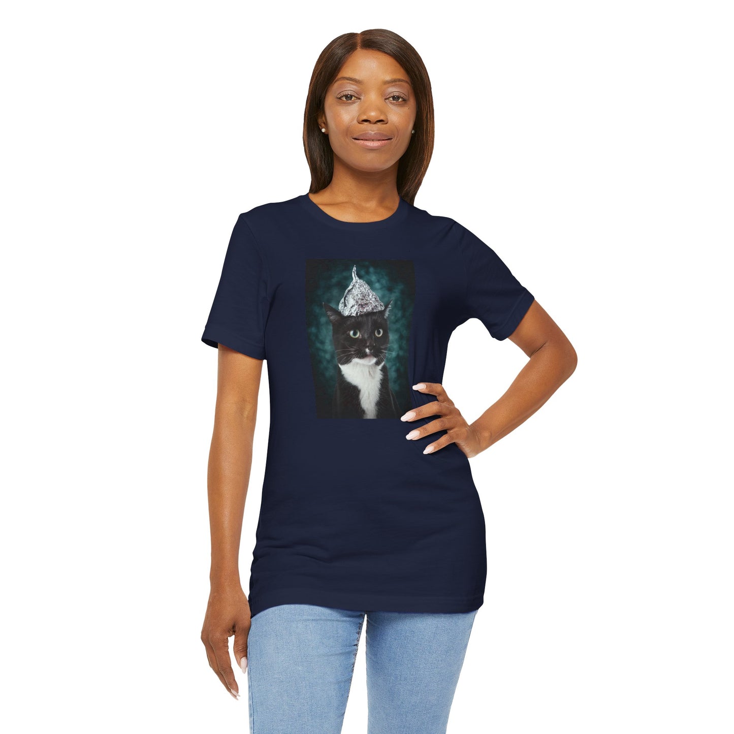 Tin Foil Cat Soft Unisex Jersey Short Sleeve Tee