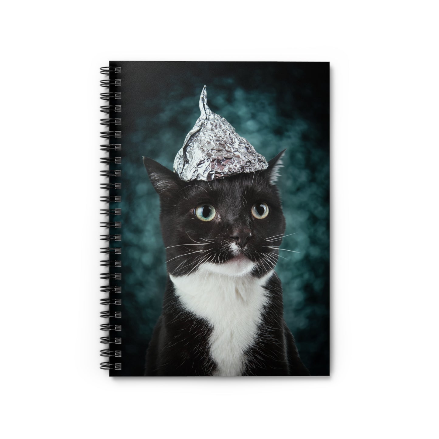 Tin Foil Cat - Spiral 6" Notebook - Ruled Line