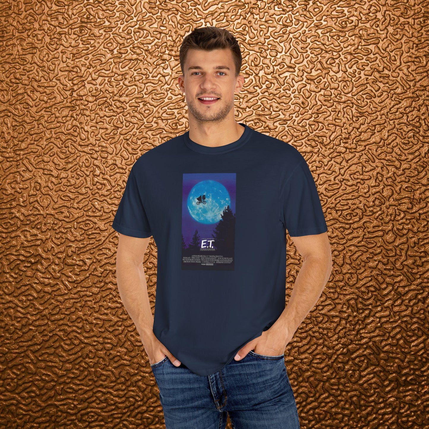 E.T. Movie Poster - Unisex Garment-Dyed T-shirt