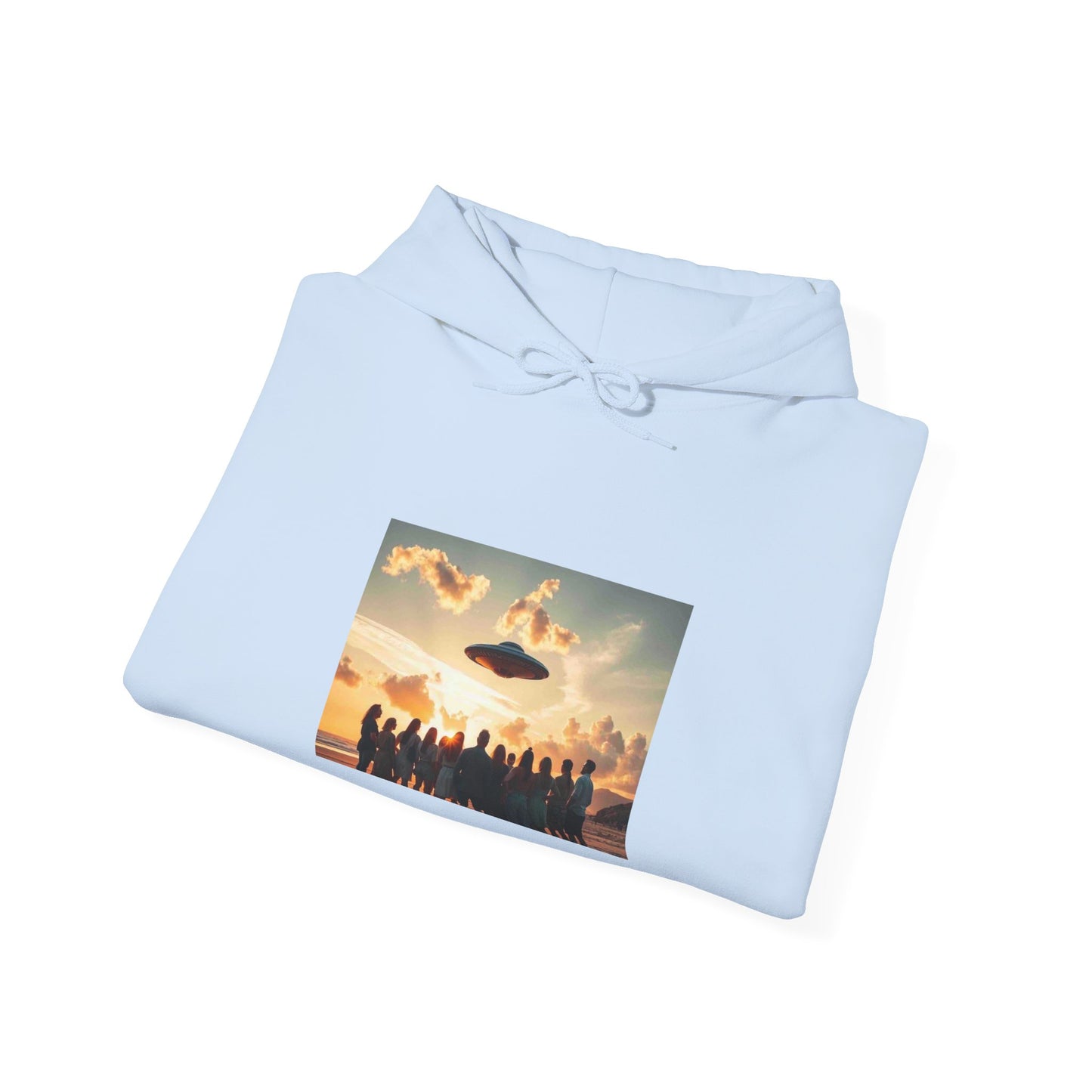 UFO on the Beach- Heavy Blend™ Hooded Sweatshirt