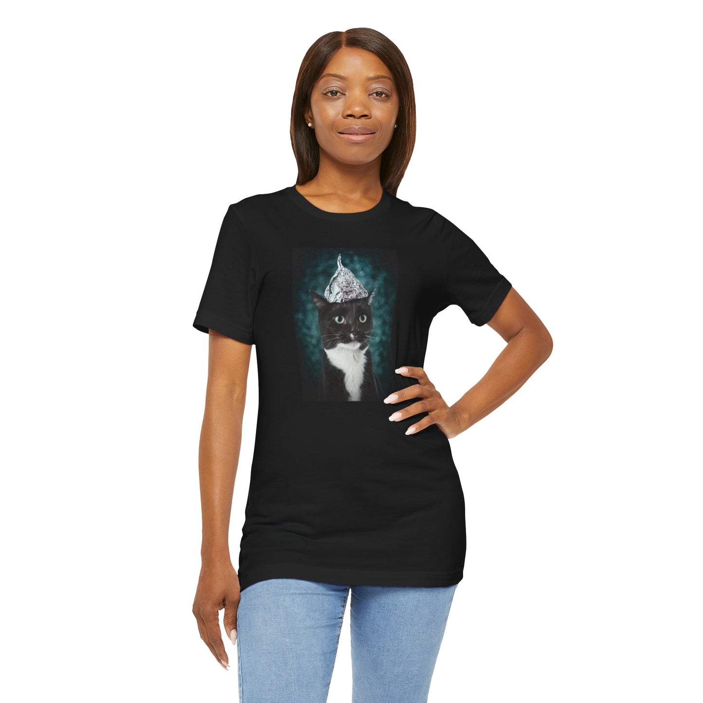 Tin Foil Cat Soft Unisex Jersey Short Sleeve Tee