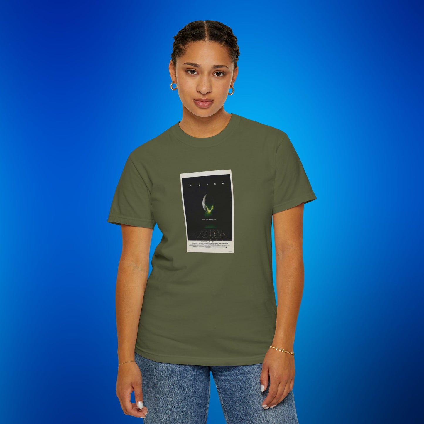 Aliens Movie Poster- Unisex Garment-Dyed T-shirt