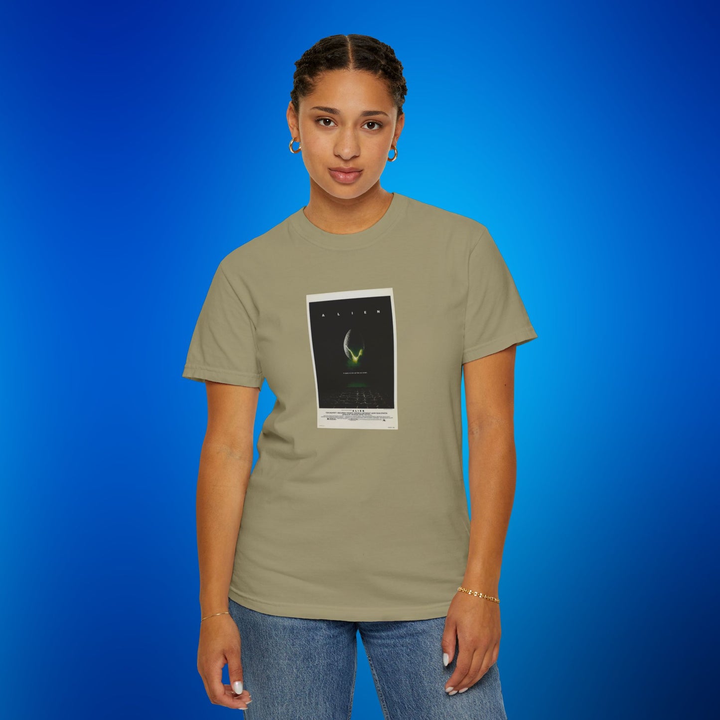 Aliens Movie Poster- Unisex Garment-Dyed T-shirt