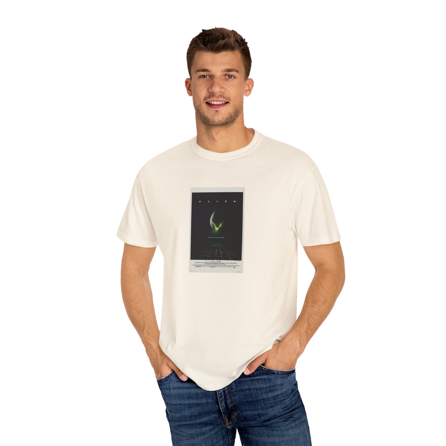 Aliens Movie Poster- Unisex Garment-Dyed T-shirt