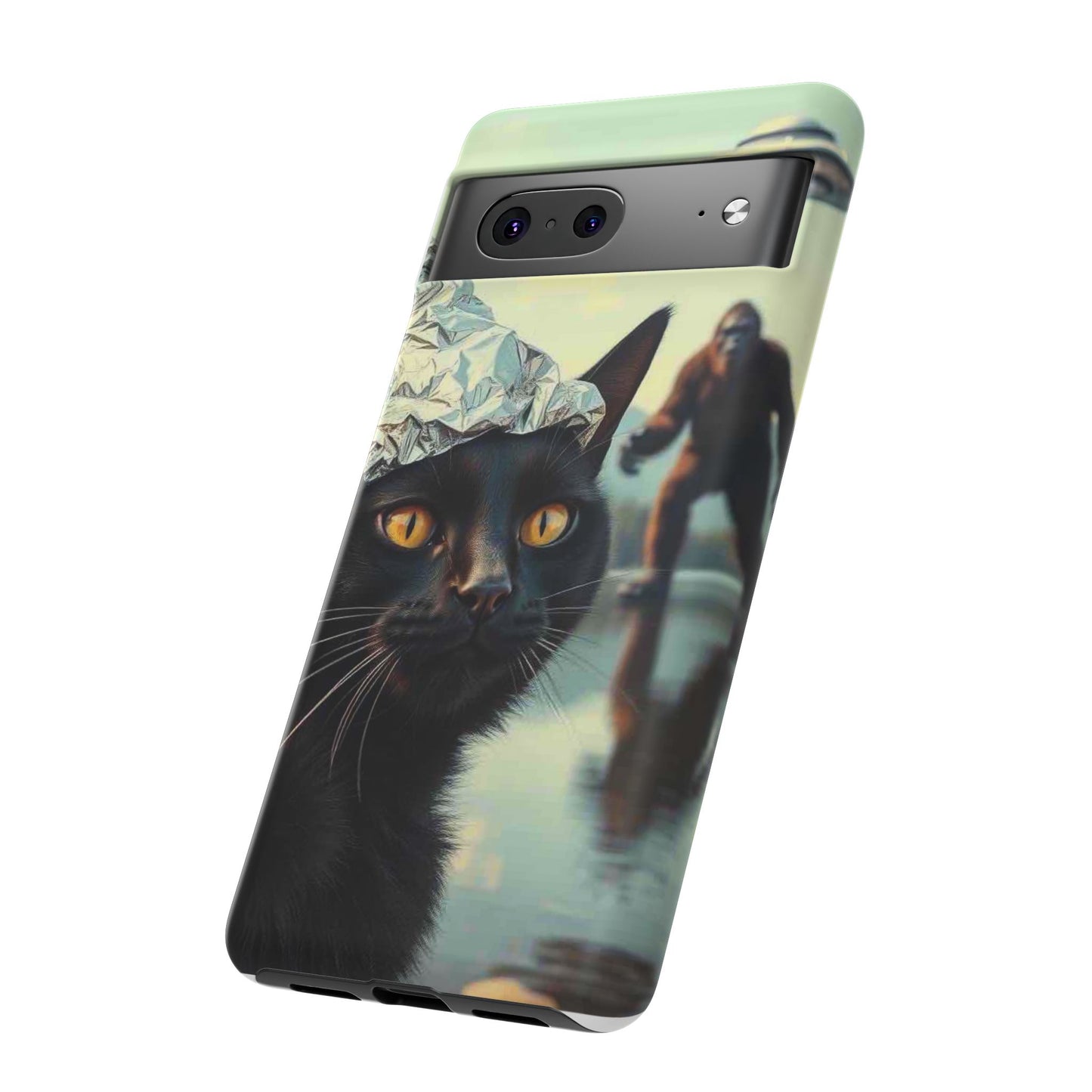 Conspiracy Cat Tough Phone Cases