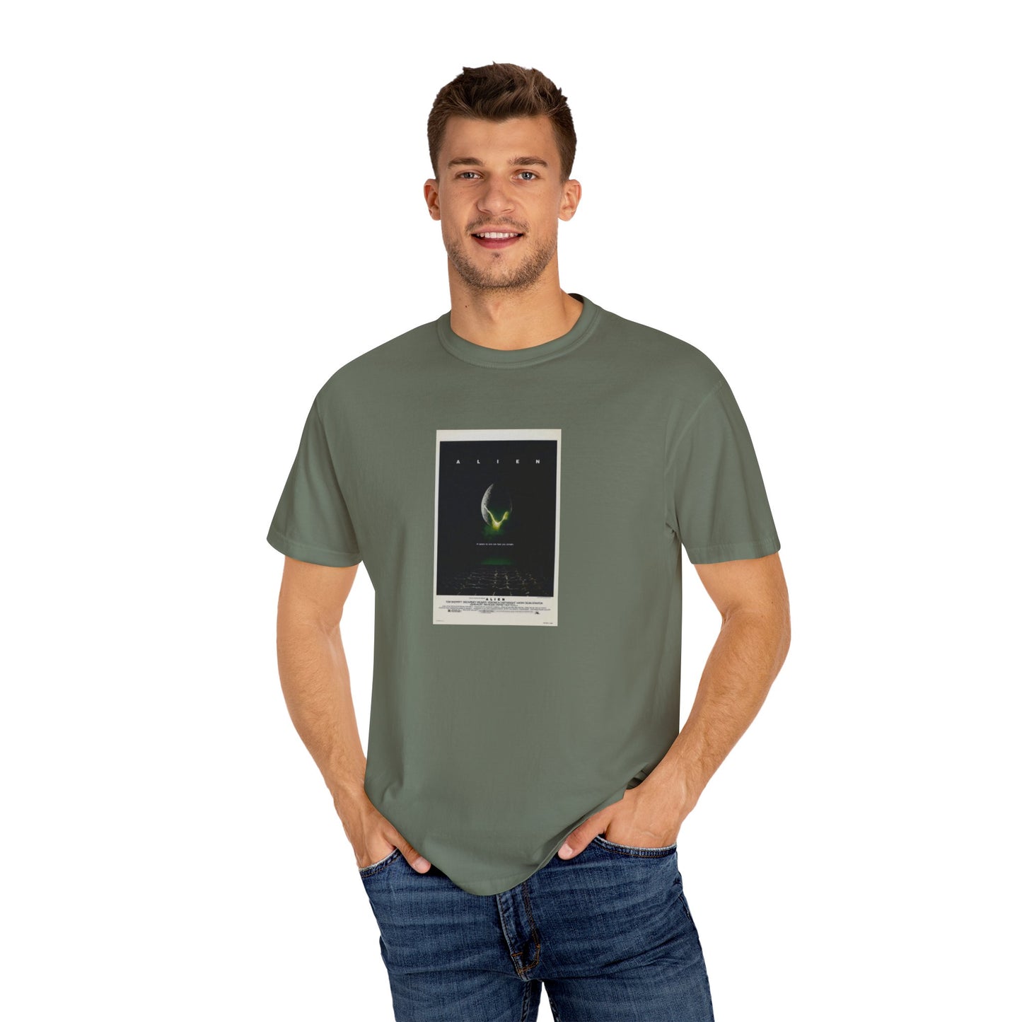 Aliens Movie Poster- Unisex Garment-Dyed T-shirt