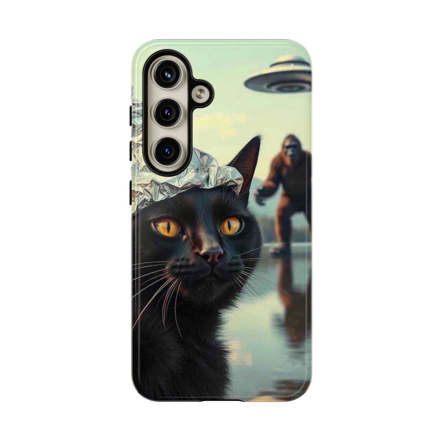 Conspiracy Cat Tough Phone Cases