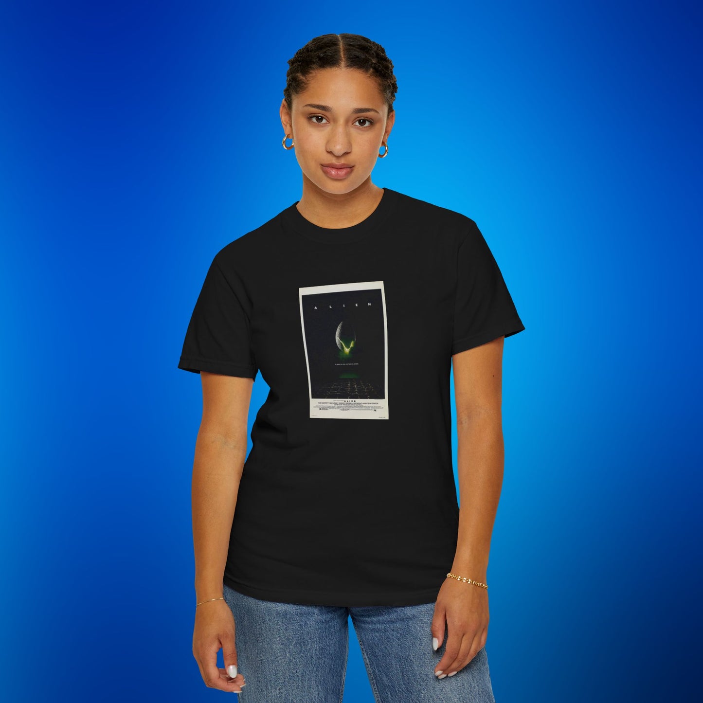 Aliens Movie Poster- Unisex Garment-Dyed T-shirt