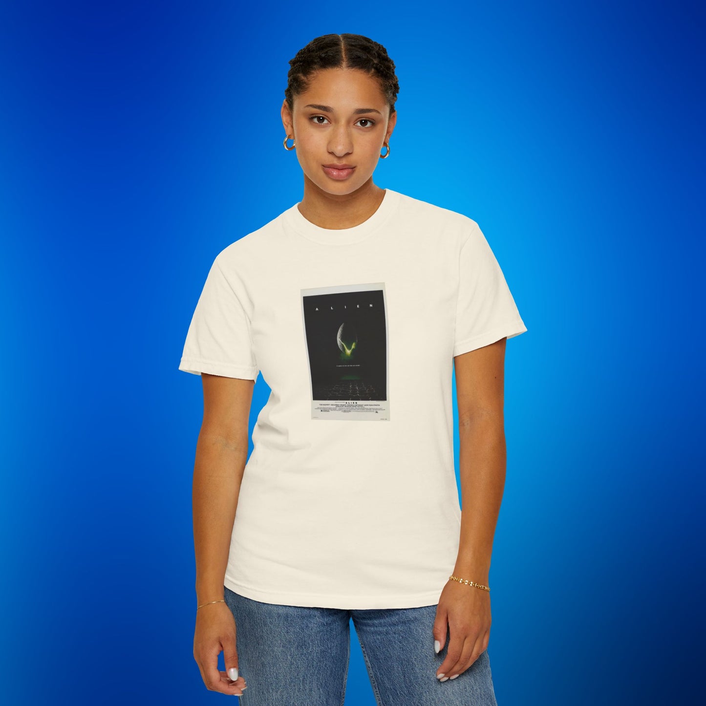 Aliens Movie Poster- Unisex Garment-Dyed T-shirt