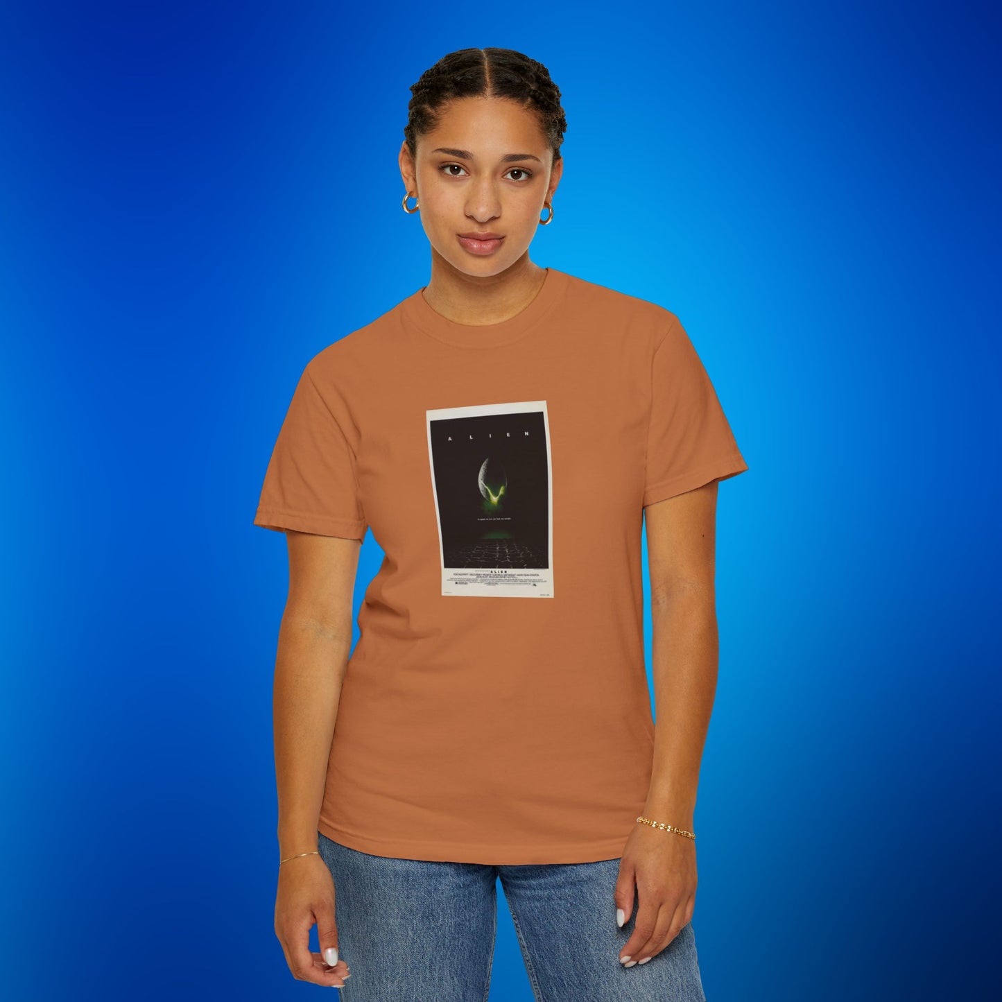 Aliens Movie Poster- Unisex Garment-Dyed T-shirt