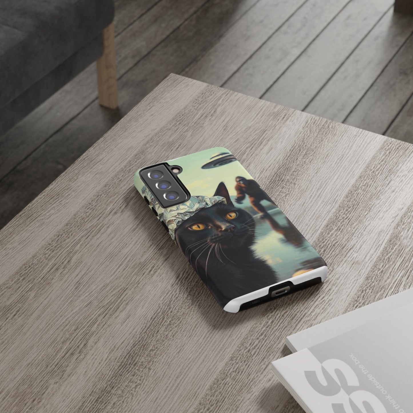 Conspiracy Cat Tough Phone Cases