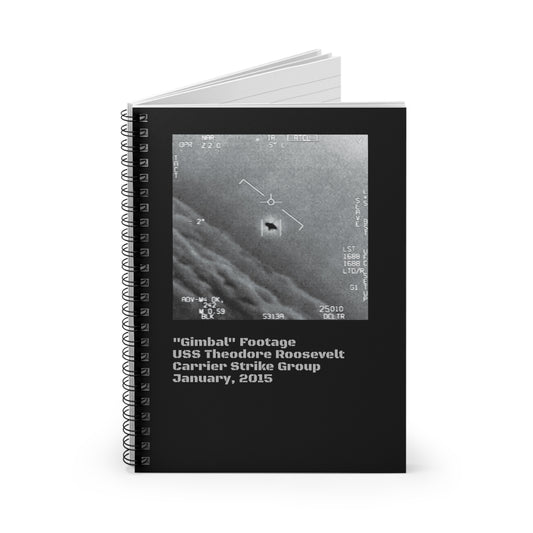 "Gimbal" UFO - Spiral Notebook - Ruled line pages