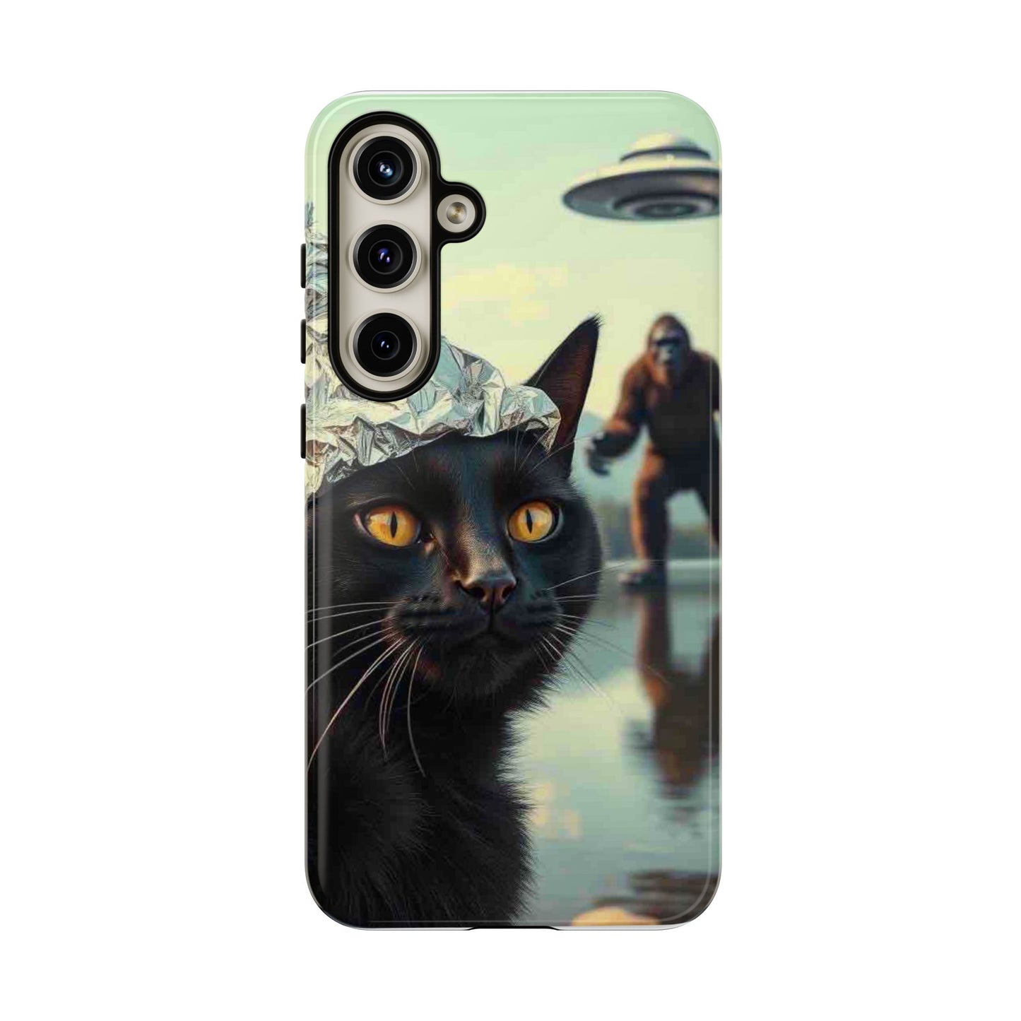 Conspiracy Cat Tough Phone Cases