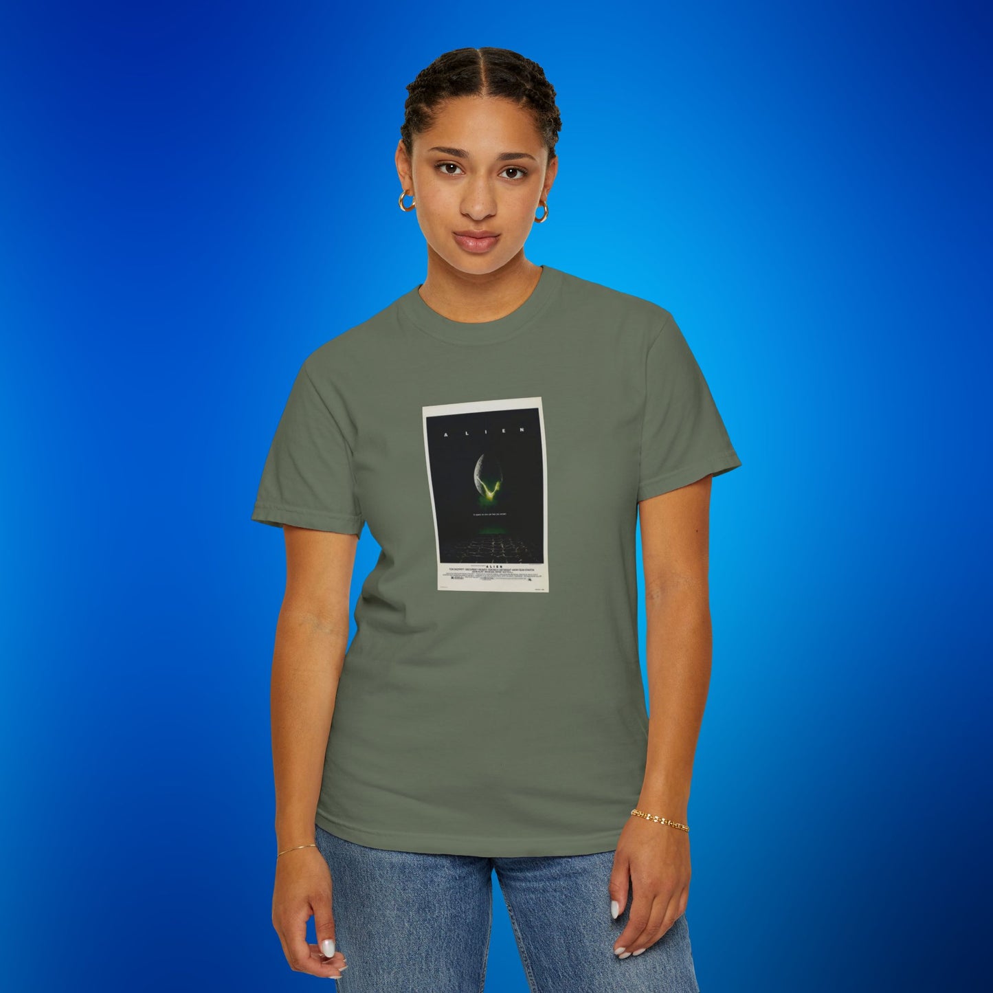 Aliens Movie Poster- Unisex Garment-Dyed T-shirt