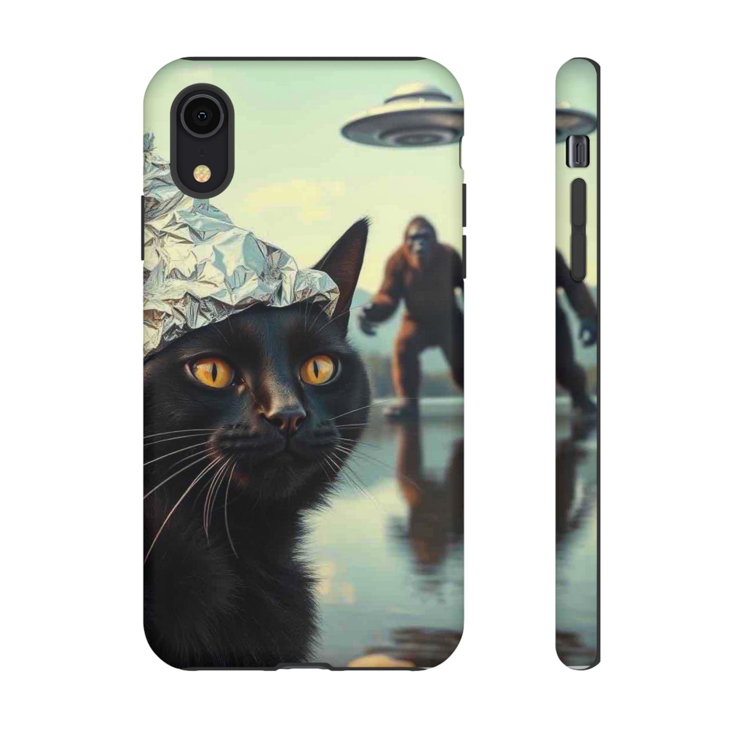 Conspiracy Cat Tough Phone Cases