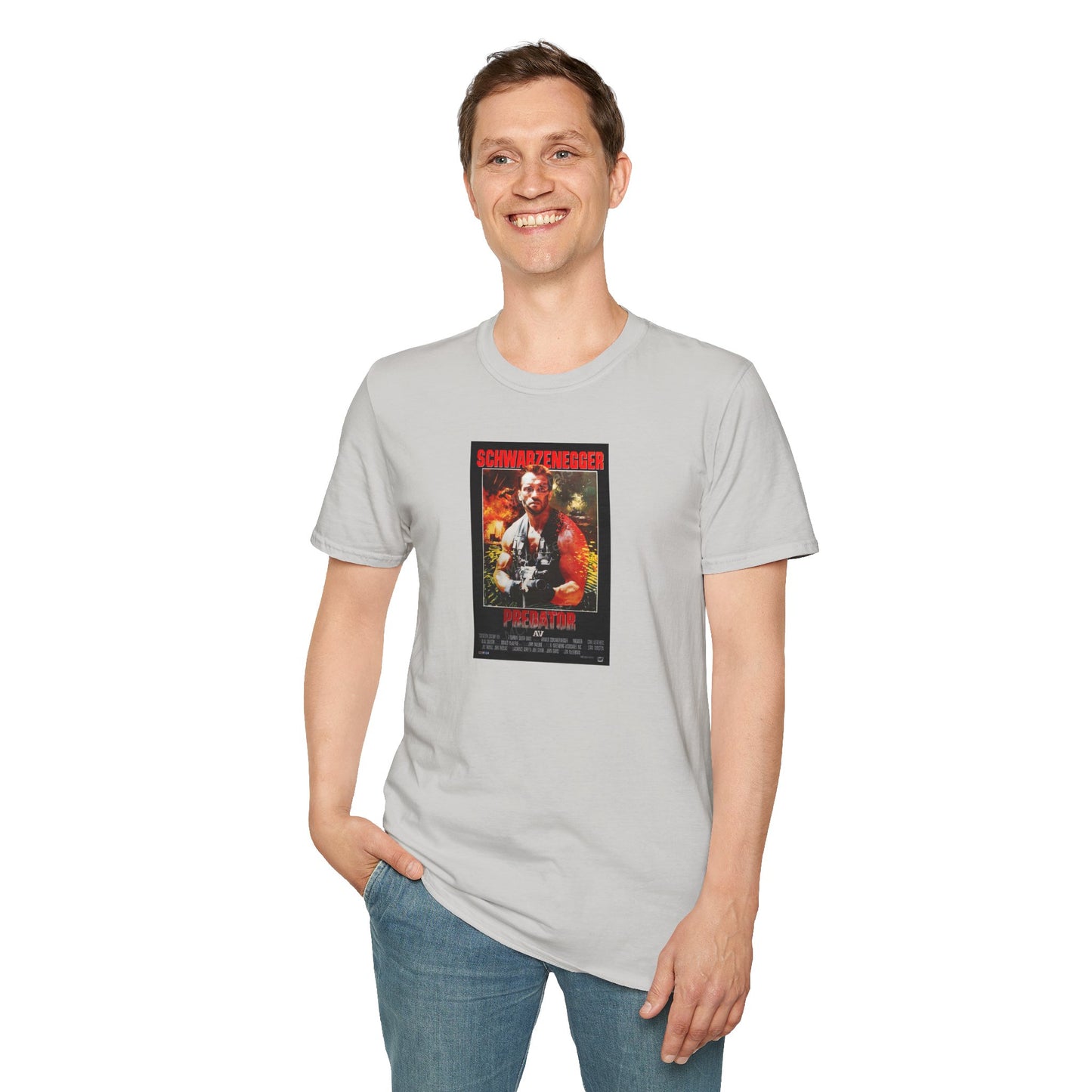 Predator Movie Poster in a Unisex Softstyle T-Shirt