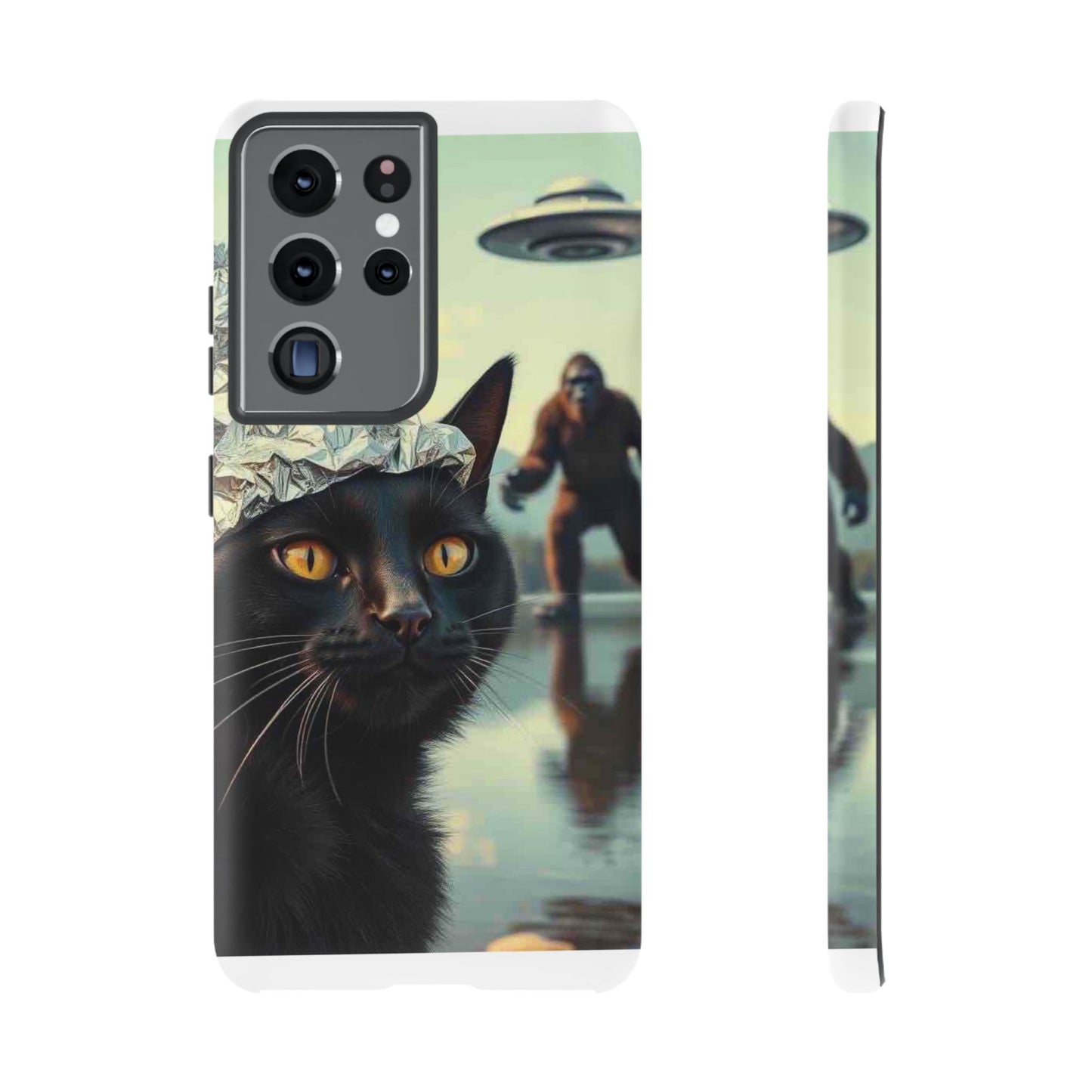 Conspiracy Cat Tough Phone Cases