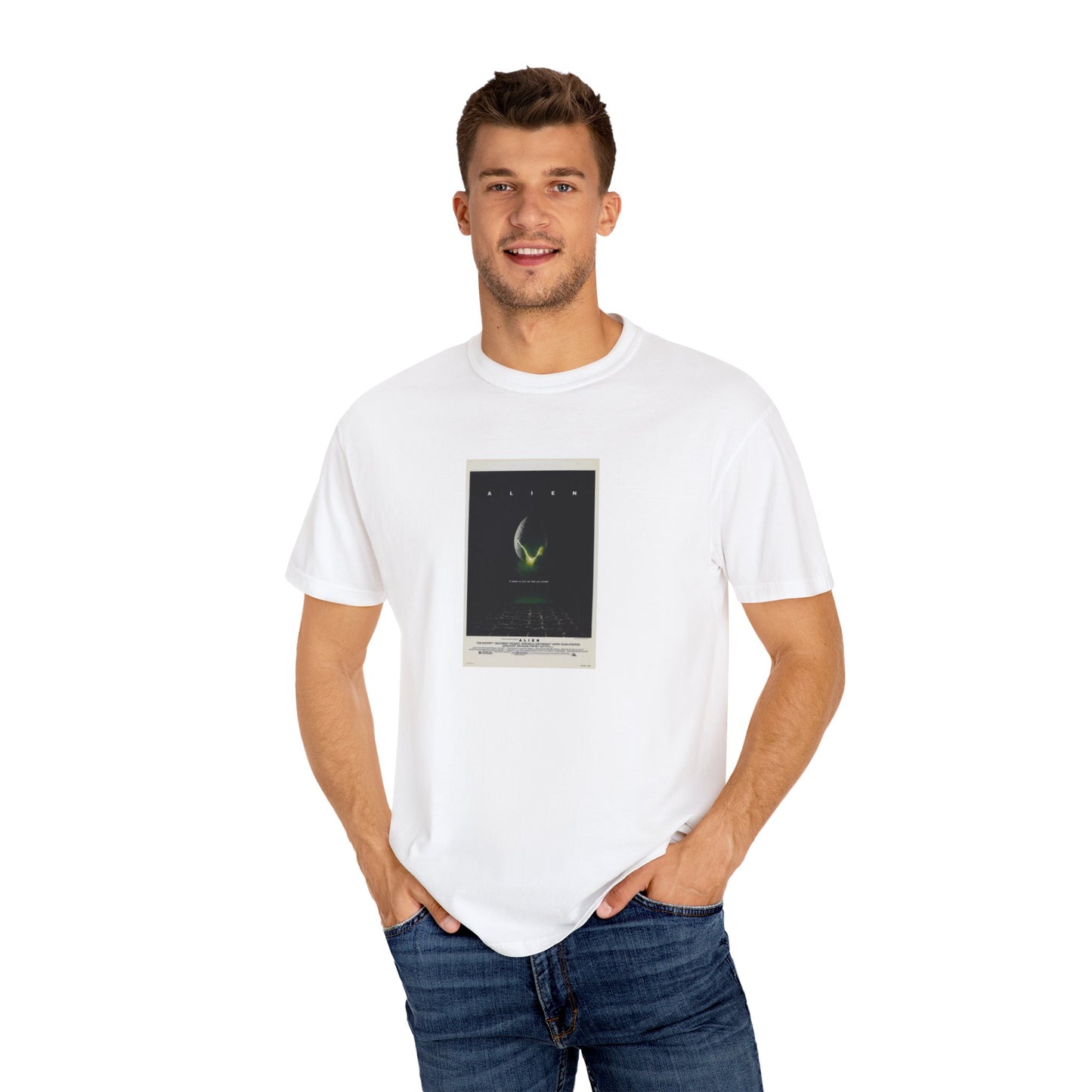 Aliens Movie Poster- Unisex Garment-Dyed T-shirt