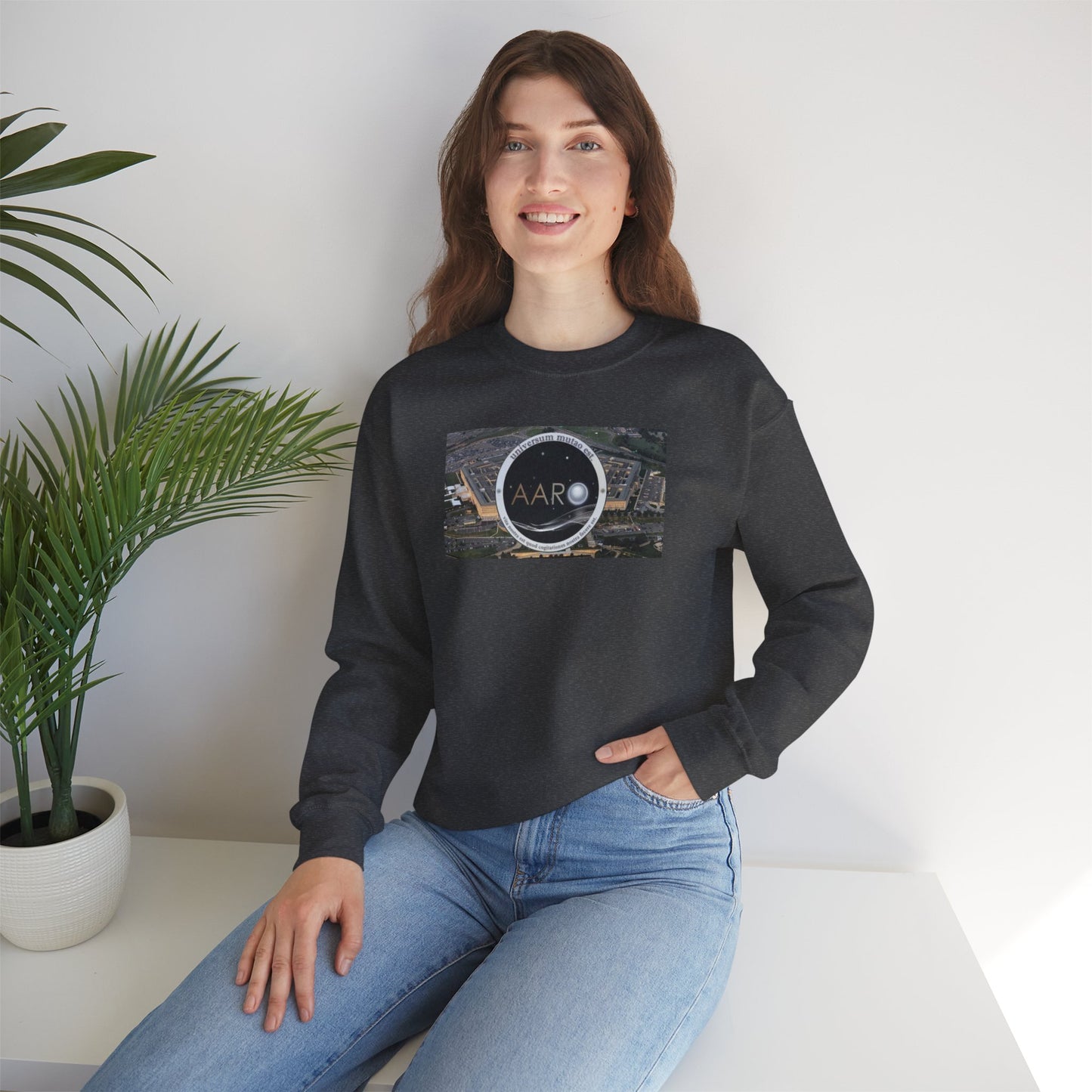 AARO™ Logo - Unisex Heavy Blend Crewneck Sweatshirt