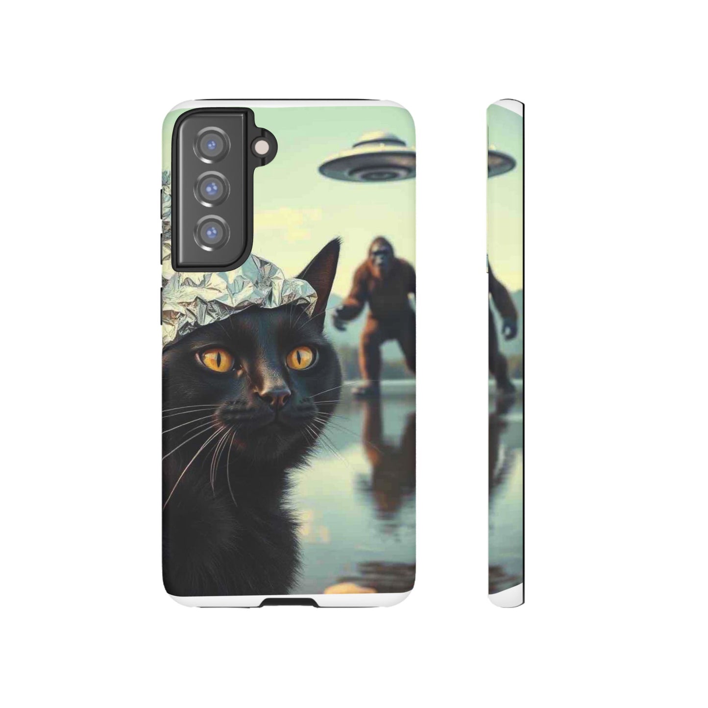 Conspiracy Cat Tough Phone Cases