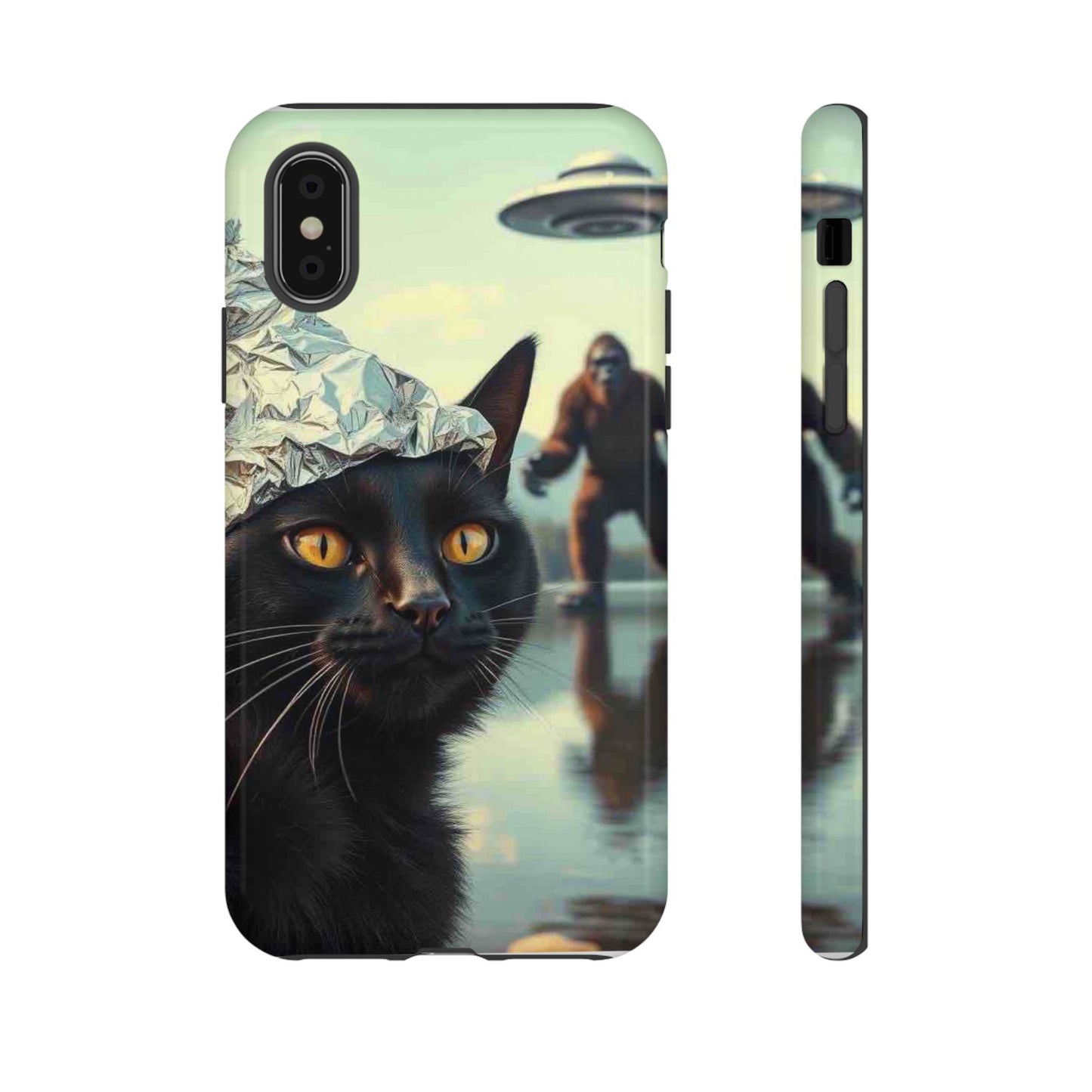 Conspiracy Cat Tough Phone Cases