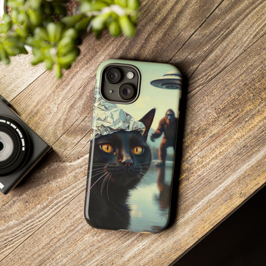 Conspiracy Cat Tough Phone Cases