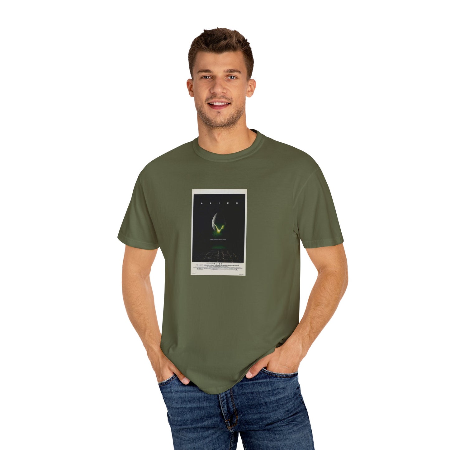 Aliens Movie Poster- Unisex Garment-Dyed T-shirt