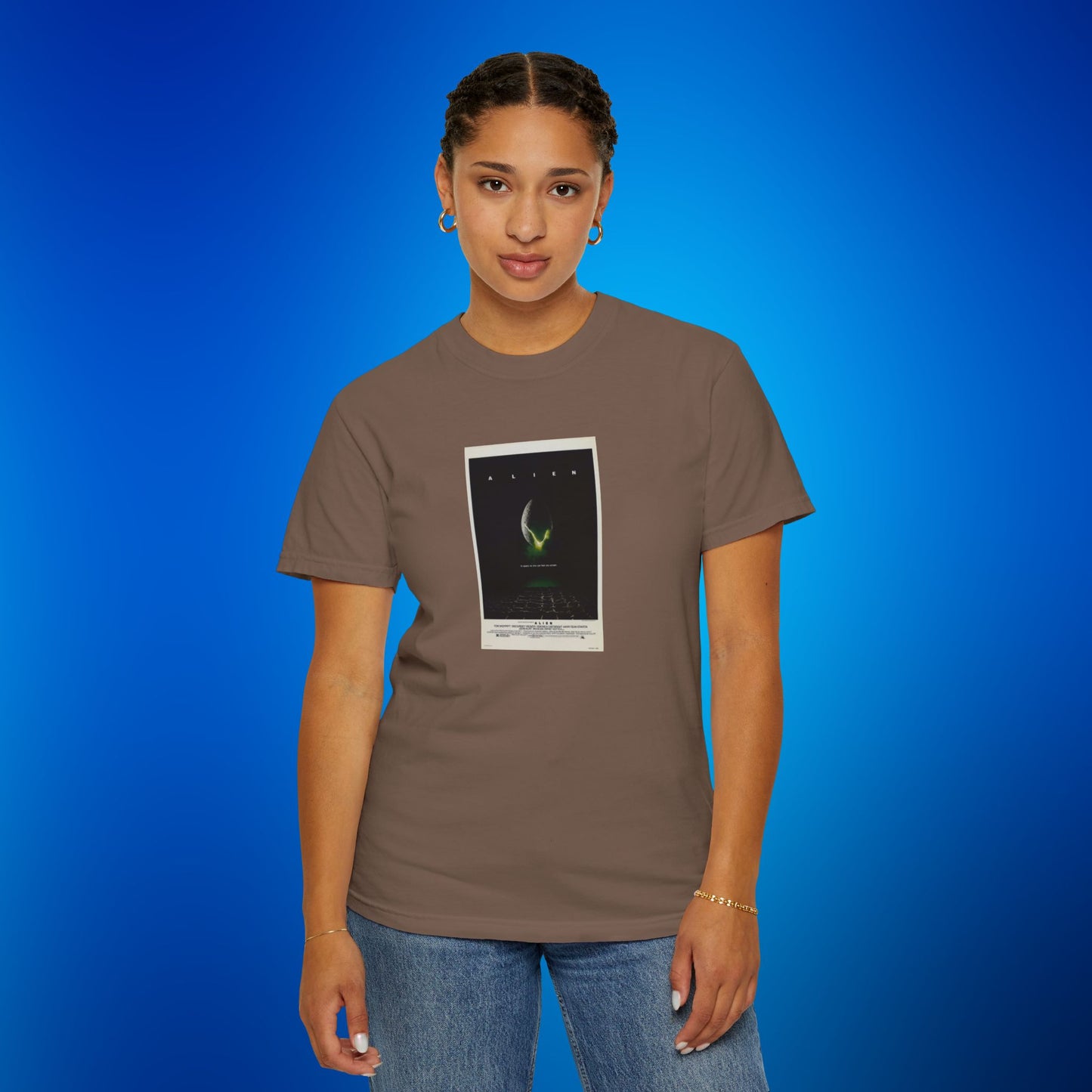 Aliens Movie Poster- Unisex Garment-Dyed T-shirt