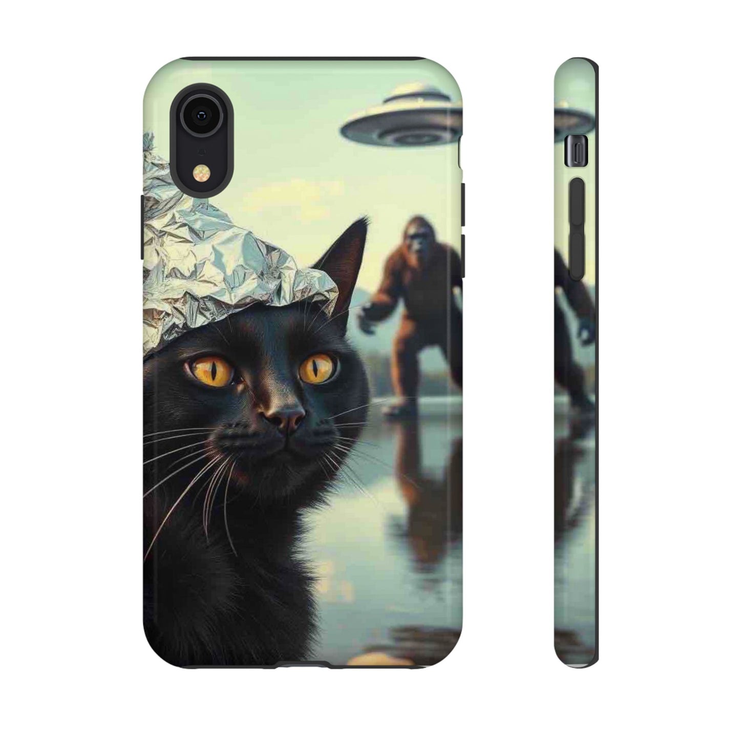 Conspiracy Cat Tough Phone Cases