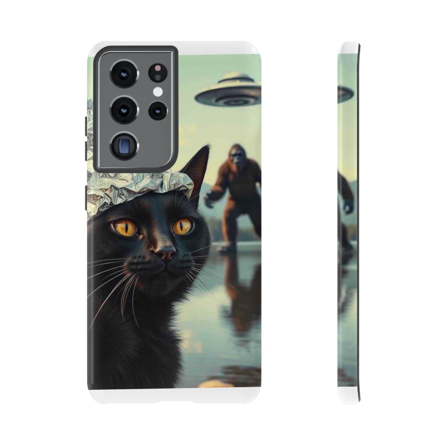 Conspiracy Cat Tough Phone Cases