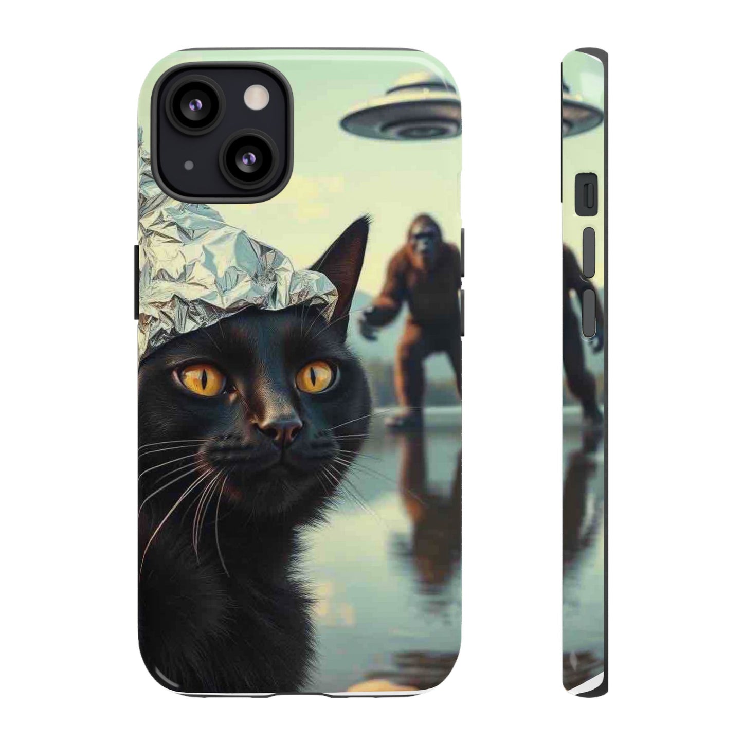 Conspiracy Cat Tough Phone Cases