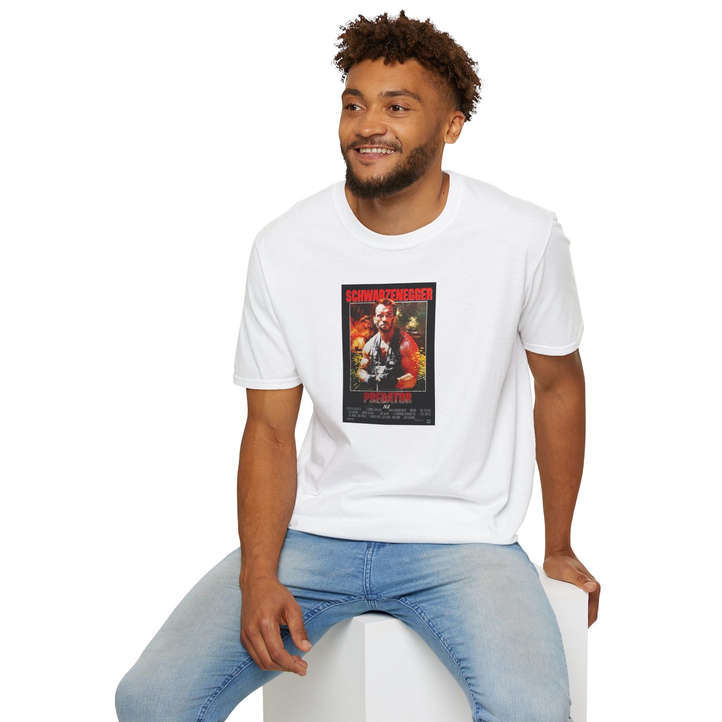 Predator Movie Poster in a Unisex Softstyle T-Shirt