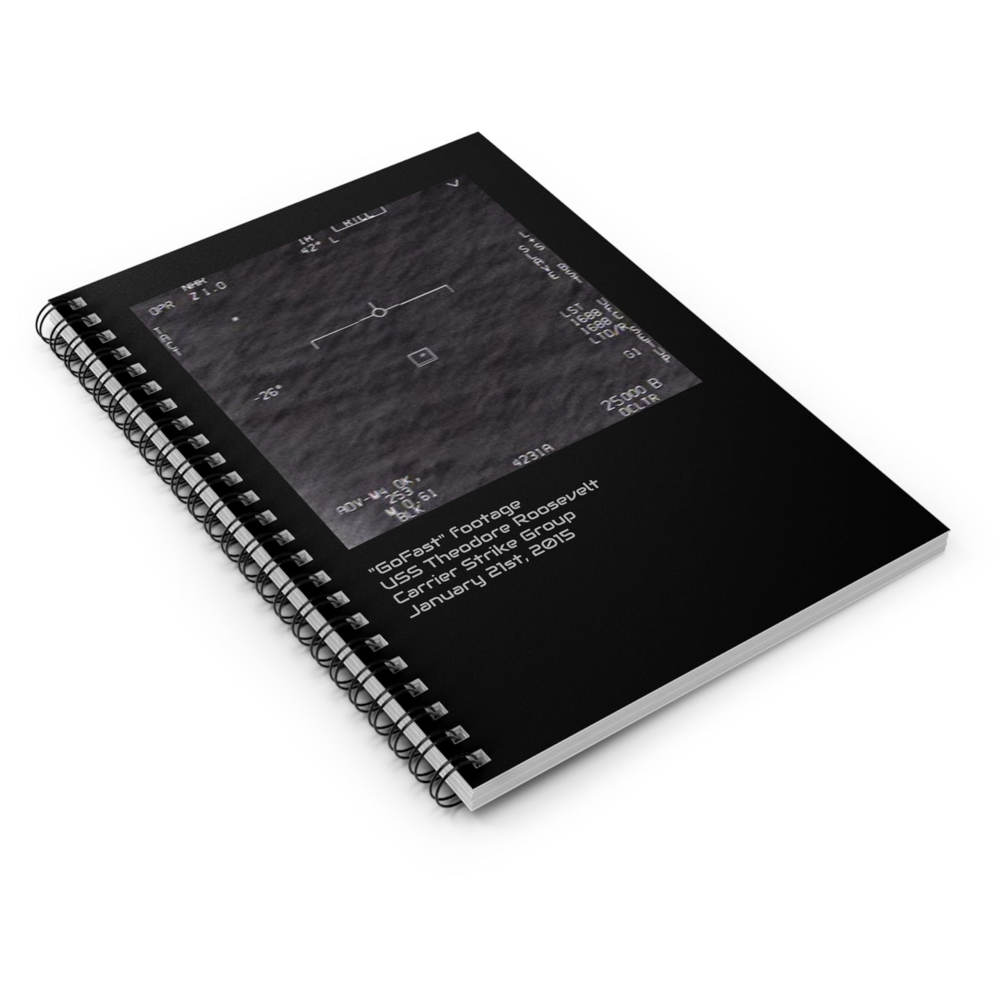 "GoFast" UFO- Spiral 6" Notebook - Ruled line pages