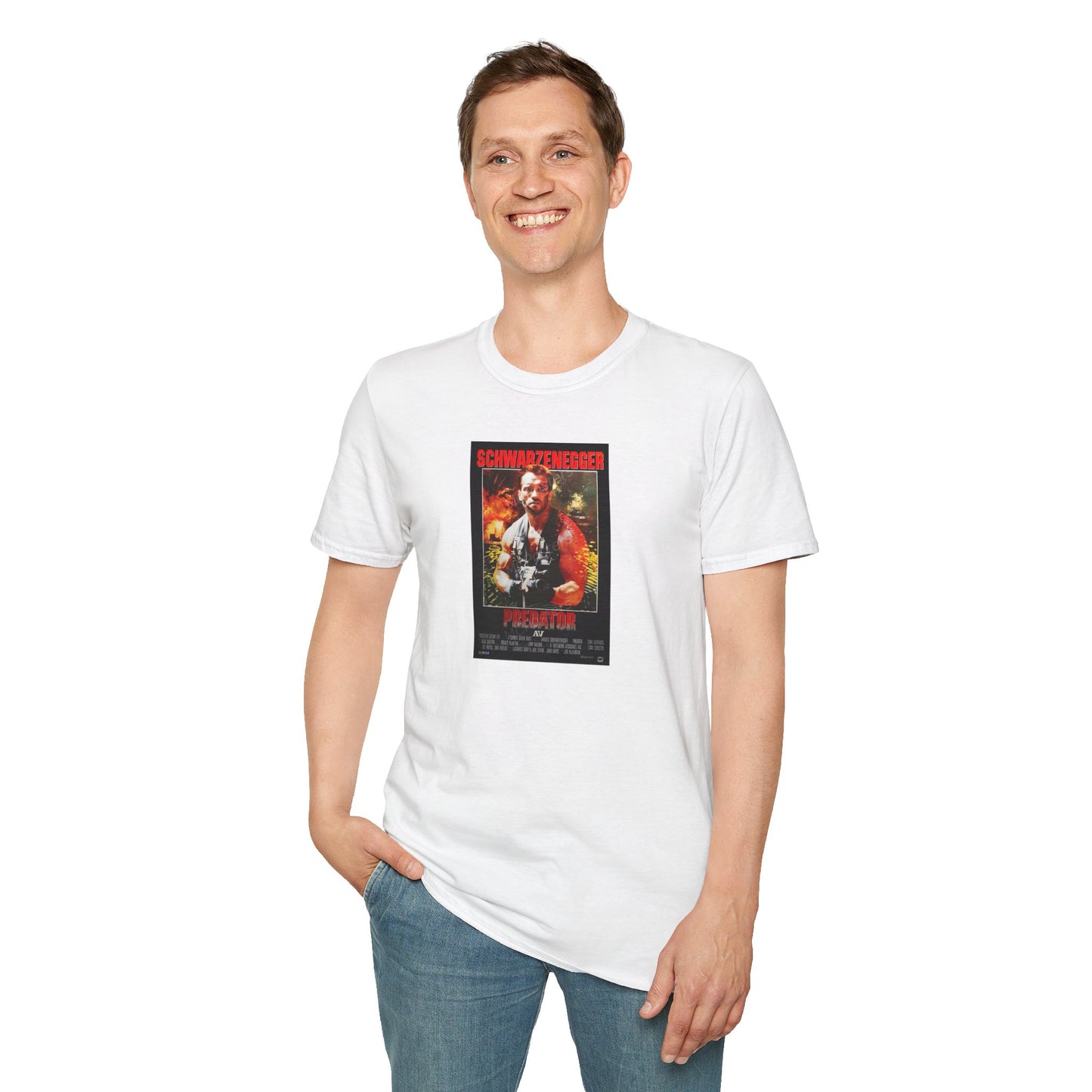 Predator Movie Poster in a Unisex Softstyle T-Shirt