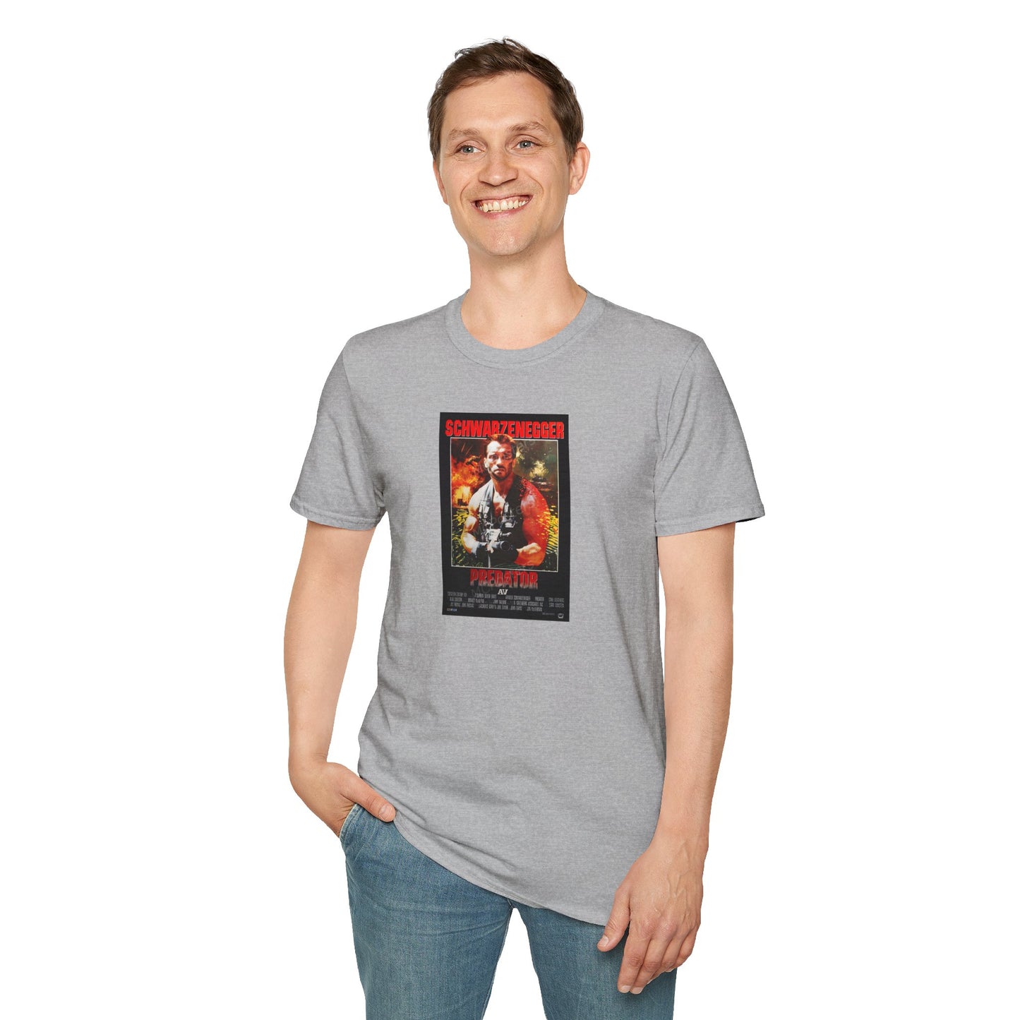 Predator Movie Poster in a Unisex Softstyle T-Shirt