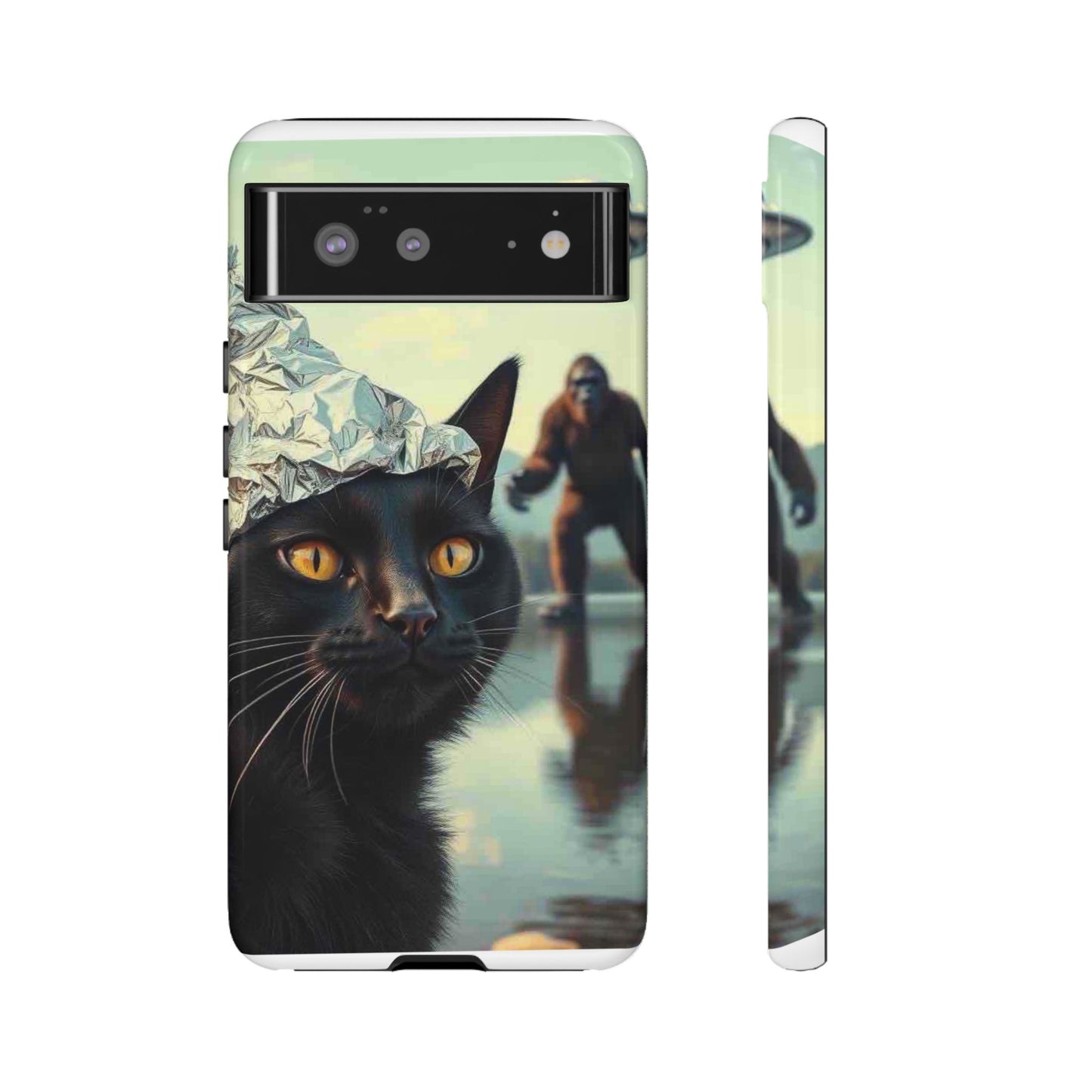 Conspiracy Cat Tough Phone Cases