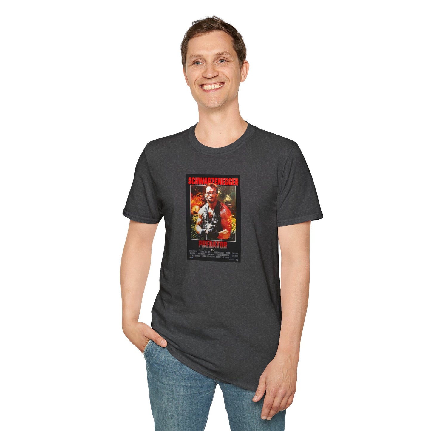 Predator Movie Poster in a Unisex Softstyle T-Shirt