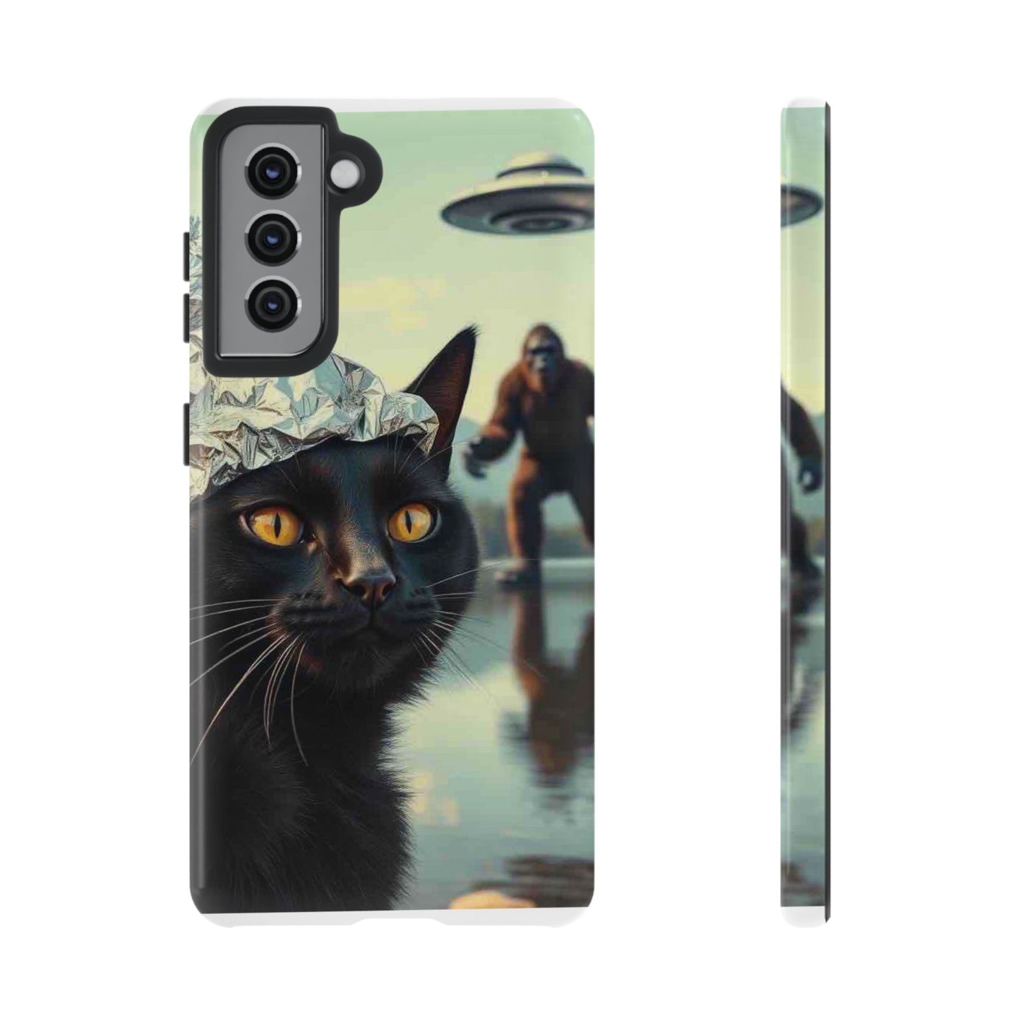 Conspiracy Cat Tough Phone Cases