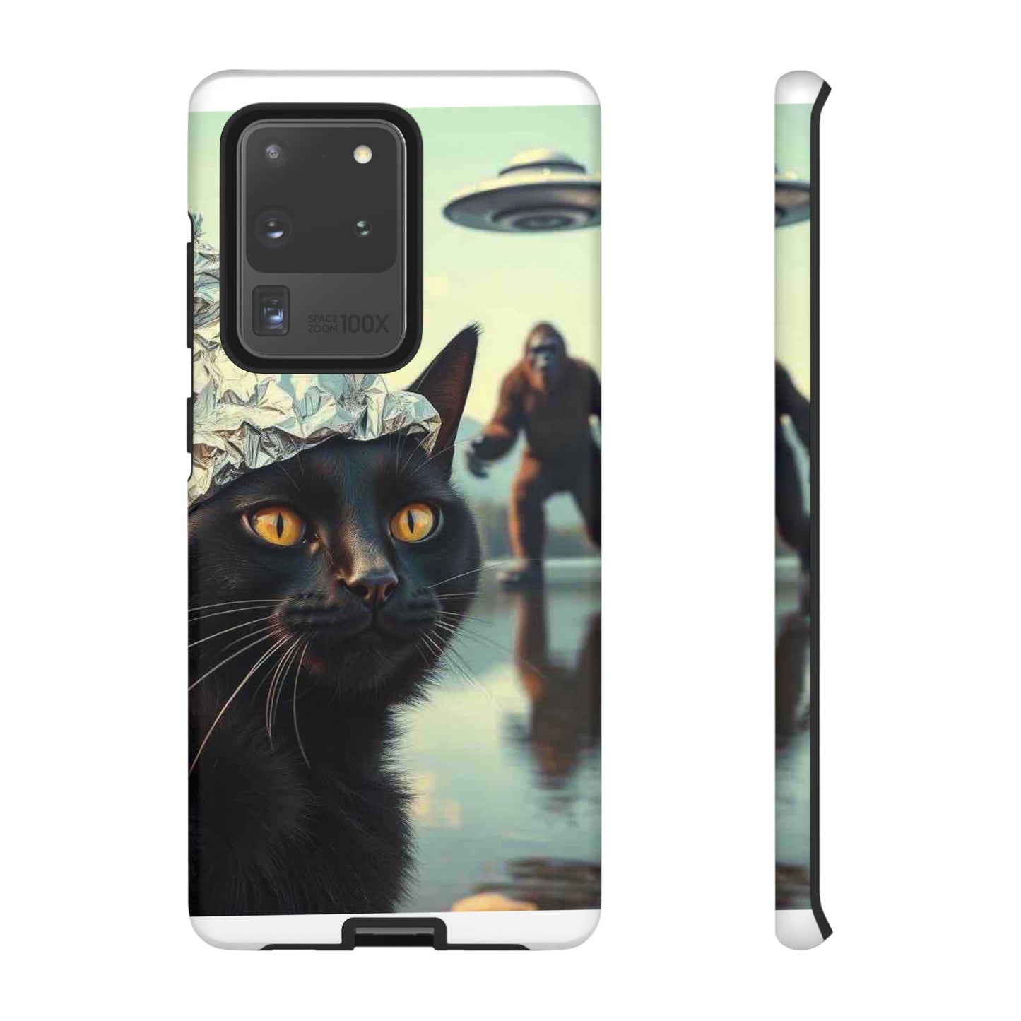 Conspiracy Cat Tough Phone Cases