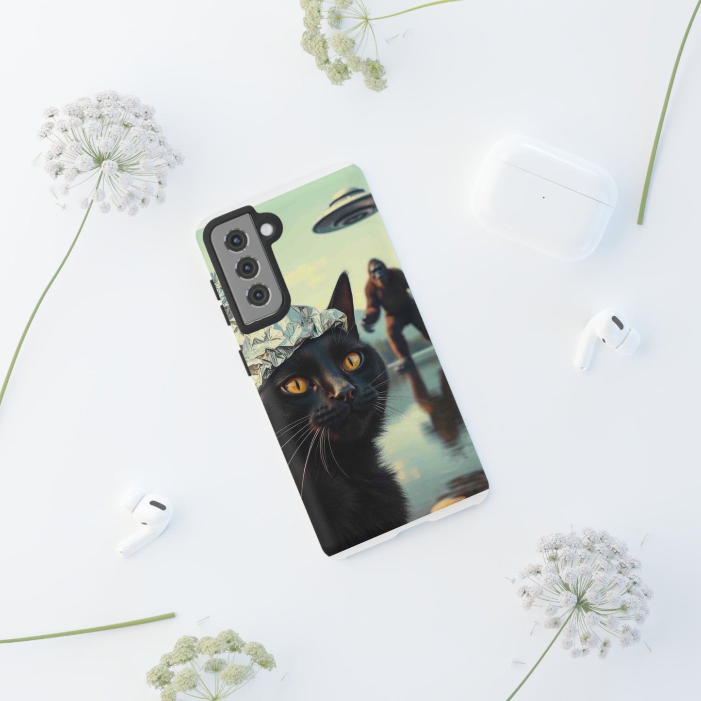 Conspiracy Cat Tough Phone Cases