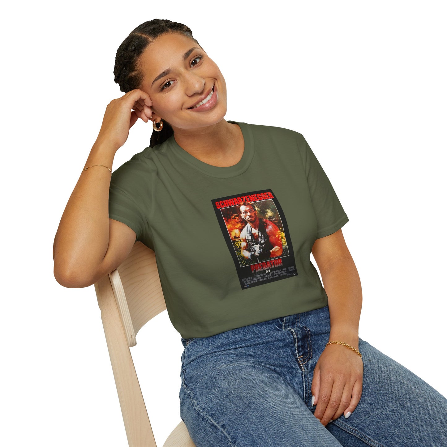 Predator Movie Poster in a Unisex Softstyle T-Shirt