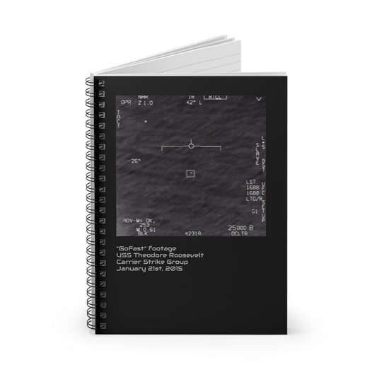 "GoFast" UFO- Spiral 6" Notebook - Ruled line pages