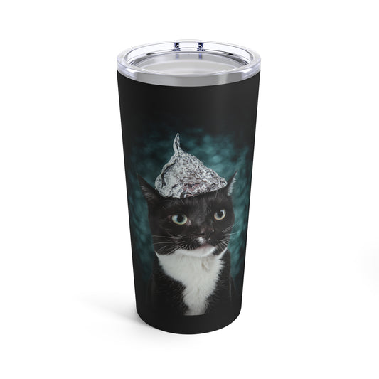 Conspiracy Tin Foil Cat Tumbler 20oz